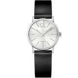 Calvin Klein Post Minimal Silver Dial Black Leather Strap Watch for Men - K7622185 Authentic Buy Shop Now