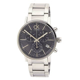 Calvin Klein Post Minimal Chronograph Black Dial Silver Steel Strap Watch for Men - K7627161 Authentic Buy Shop Now