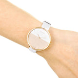 Calvin Klein Rise White Dial White Leather Strap Watch for Women - K7A236LH Authentic Buy Shop Now