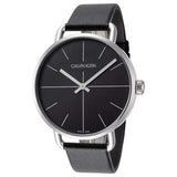 Calvin Klein Evan Black Dial Black Leather Strap Watch for Men - K7B211CZ Authentic Buy Shop Now