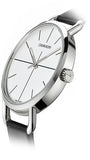Calvin Klein Evan White Dial Black Leather Strap Watch for Women - K7B231CY Authentic Buy Shop Now
