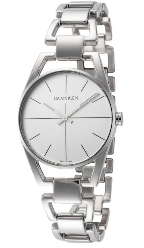 Calvin Klein Dainty Silver Dial Silver Steel Strap Watch for Women - K7L23146 Authentic Buy Shop Now