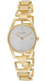 Calvin Klein Dainty White Dial Gold Steel Strap Watch for Women - K7L23546 Authentic Buy Shop Now