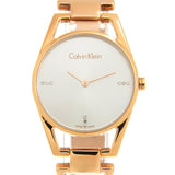 Calvin Klein Dainty Diamonds Silver Dial Rose Gold Steel Strap Watch for Women - K7L2364T Authentic Buy Shop Now
