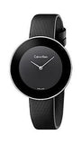 Calvin Klein Chic Black Dial Black Leather Strap Watch for Women - K7N23CB1 Authentic Buy Shop Now