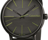 Calvin Klein Boost Black Dial Black Leather Strap Watch for Men - K7Y214CL Authentic Buy Shop Now