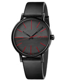 Calvin Klein Boost Black Dial Black Leather Strap Watch for Men - K7Y214CY Authentic Buy Shop Now