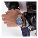 Calvin Klein High Noon Quartz Blue Dial Silver Mesh Bracelet Watch for Men - K8M2112N Authentic Buy Shop Now