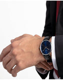 Calvin Klein High Noon Quartz Blue Dial Black Leather Strap Watch for Men - K8M211CN Authentic Buy Shop Now