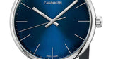 Calvin Klein High Noon Quartz Blue Dial Black Leather Strap Watch for Men - K8M211CN Authentic Buy Shop Now