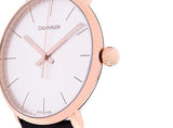 Calvin Klein High Noon Silver Dial Brown Leather Strap Watch for Men - K8M216G6 Authentic Buy Shop Now