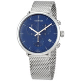 Calvin Klein High Noon Chronograph Blue Dial Silver Mesh Bracelet Watch for Men - K8M2712N Authentic Buy Shop Now