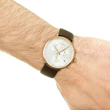 Calvin Klein High Noon Silver Dial Brown Leather Strap Watch for Men - K8M276G6 Authentic Buy Shop Now