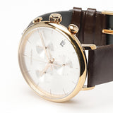 Calvin Klein High Noon Silver Dial Brown Leather Strap Watch for Men - K8M276G6 Authentic Buy Shop Now