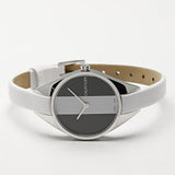 Calvin Klein Rebel White Black Dial White Leather Strap Watch for Women - K8P231L1 Authentic Buy Shop Now