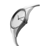 Calvin Klein Rebel White Dial White Leather Strap Watch for Women - K8P231L6 Authentic Buy Shop Now