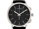 Calvin Klein Posh Black Dial Black Leather Strap Watch for Men - K8Q371C1 Authentic Buy Shop Now