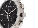 Calvin Klein Posh Black Dial Black Leather Strap Watch for Men - K8Q371C1 Authentic Buy Shop Now