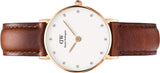 Daniel Wellington Classy St Mawes White Dial Brown Leather Strap Watch For Women - DW00100059 Authentic Buy Shop Now