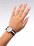 Daniel Wellington Classy Glasgow White Dial Two Tone Nylon Strap Watch For Women - DW00100066 Authentic Buy Shop Now