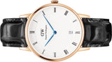 Daniel Wellington Dapper Reading White Dial Black Leather Strap Watch For Women - DW00100118 Authentic Buy Shop Now