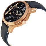 Fossil Grant Twist Multifunction Blue Dial Blue Leather Strap Watch for Men - ME1162 Authentic Buy Shop Now