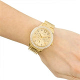 Guess Bedazzle Diamonds Gold Dial Gold Steel Strap Watch For Women - W1097L2 Authentic Buy Shop Now