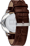 Tommy Hilfiger Brad Chronograph White Dial Brown Leather Strap Watch For Men - 1710389 Authentic Buy Shop Now