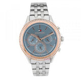 Tommy Hilfiger Ari Diamonds Blue Dial Silver Steel Strap Watch for Women - 1781976 Authentic Buy Shop Now
