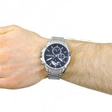 Tommy Hilfiger Decker Quartz Blue Dial Silver Steel Strap Watch for Men - 1791348 Authentic Buy Shop Now