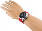 Tommy Hilfiger Decker Quartz Black Dial Red Rubber Strap Watch for Men - 1791351 Authentic Buy Shop Now