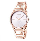 Calvin Klein Stately White Dial Rose Gold Steel Strap Watch for Women - K3G23626 Authentic Buy Shop Now
