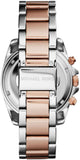 Michael Kors Blair Chronograph Black Dial Two Tone Steel Strap Watch For Women - MK6093 Authentic Buy Shop Now
