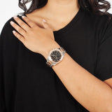 Michael Kors Blair Chronograph Black Dial Two Tone Steel Strap Watch For Women - MK6093 Authentic Buy Shop Now