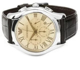 Emporio Armani Valente Chronograph Brown Dial Brown Leather Strap Watch For Men - AR1785 Authentic Buy Shop Now