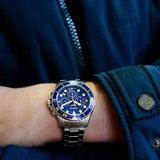 Fossil FB-03 Chronograph Blue Dial Silver Steel Strap Watch for Men - FS5724 Authentic Buy Shop Now