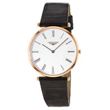 Longines La Grande Classique De Longines White Dial Black Leather Strap Watch for Women - L4.755.1.91.2 Authentic Buy Shop Now