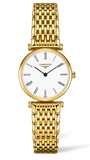 Longines La Grande Classique De Longines White Dial Gold Steel Strap Watch for Women - L4.209.2.11.8 Authentic Buy Shop Now