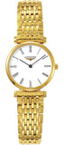 Longines La Grande Classique De Longines White Dial Gold Steel Strap Watch for Women - L4.209.2.11.8 Authentic Buy Shop Now