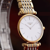 Longines La Grande Classique White Dial Two Tone Mesh Bracelet Watch for Women - L4.209.2.12.7 Authentic Buy Shop Now