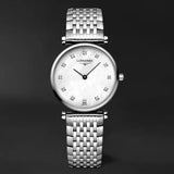 Longines La Grande Classique Diamonds White Dial Silver Steel Strap Watch for Women - L4.209.4.87.6 Authentic Buy Shop Now