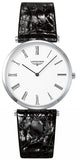 Longines La Grande Classique De Longines White Dial Black Leather Strap Watch for Women - L4.755.4.11.2 Authentic Buy Shop Now