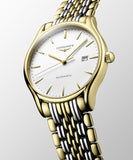 Longines Lyre Quartz White Dial Gold Stainless Steel Watch for Women - L4.859.2.12.7 Authentic Buy Shop Now