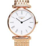Longines La Grande Classique White Dial Rose Gold Mesh Bracelet Watch for Women - L4.209.1.91.8 Authentic Buy Shop Now