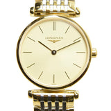 Longines La Grande Classique Quartz Gold Dial Two Tone Mesh Bracelet Watch for Women - L4.209.2.32.7 Authentic Buy Shop Now