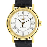 Longines Presence Automatic White Dial Black Watch for Women - L4.321.2.11.2 Authentic Buy Shop Now