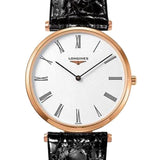 Longines La Grande Classique De Longines White Dial Black Leather Strap Watch for Women - L4.755.1.91.2 Authentic Buy Shop Now