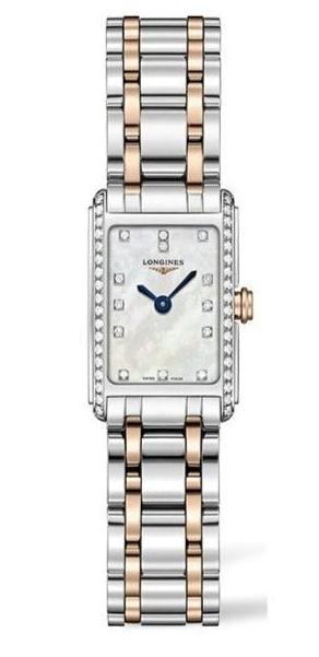 Longines Dolcevita Diamonds Mother of Pearl White Dial Two Tone Steel Strap Watch for Women - L5.258.5.89.7 Authentic Buy Shop Now