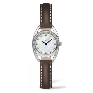 Longines Equestrian Mother of Pearl Dial Brown Leather Strap Watch for Women - L6.136.0.87.2 Authentic Buy Shop Now