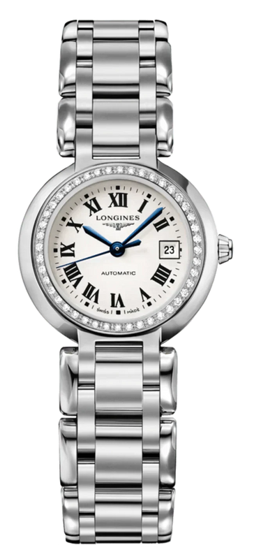 Longines PrimaLuna 26.5mm Automatic Stainless Steel Watch for Women - L8.111.0.71.6 Authentic Buy Shop Now